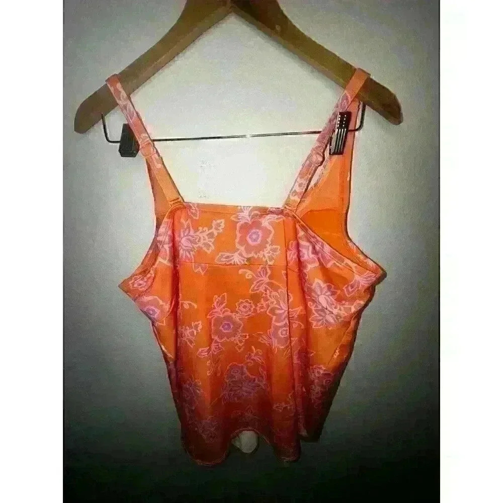 Swim‎ By Cacique Lane Bryant Lightly Lined Plunge Tankini Size 38C NWT - Picture 3 of 6